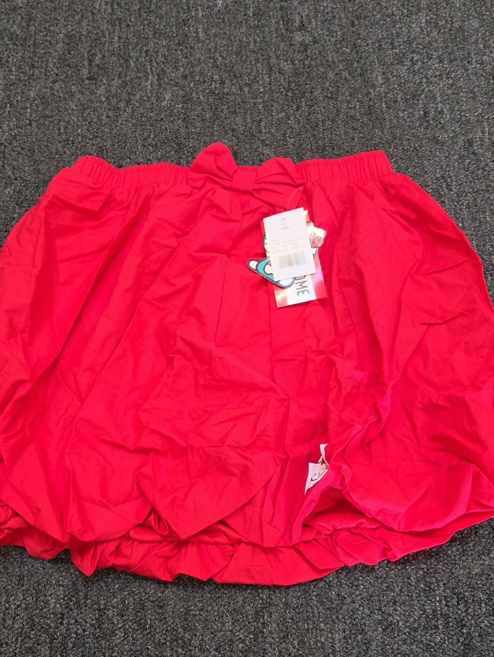 #1C) Sanrio Hello Kitty Hot Pink Elastic Waist Skirt